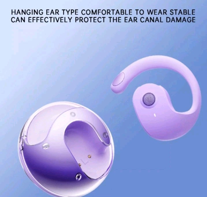 BT Earbuds Purple Lavender Round stylish charging station Workout Run new