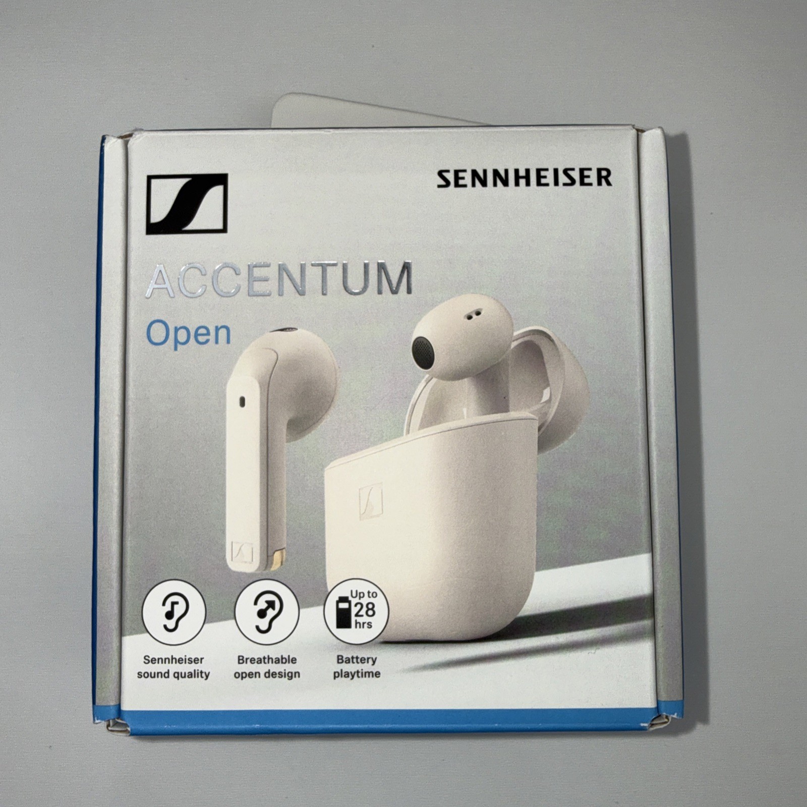 Sennheiser ACCENTUM Open Wireless Earbuds – Cream
