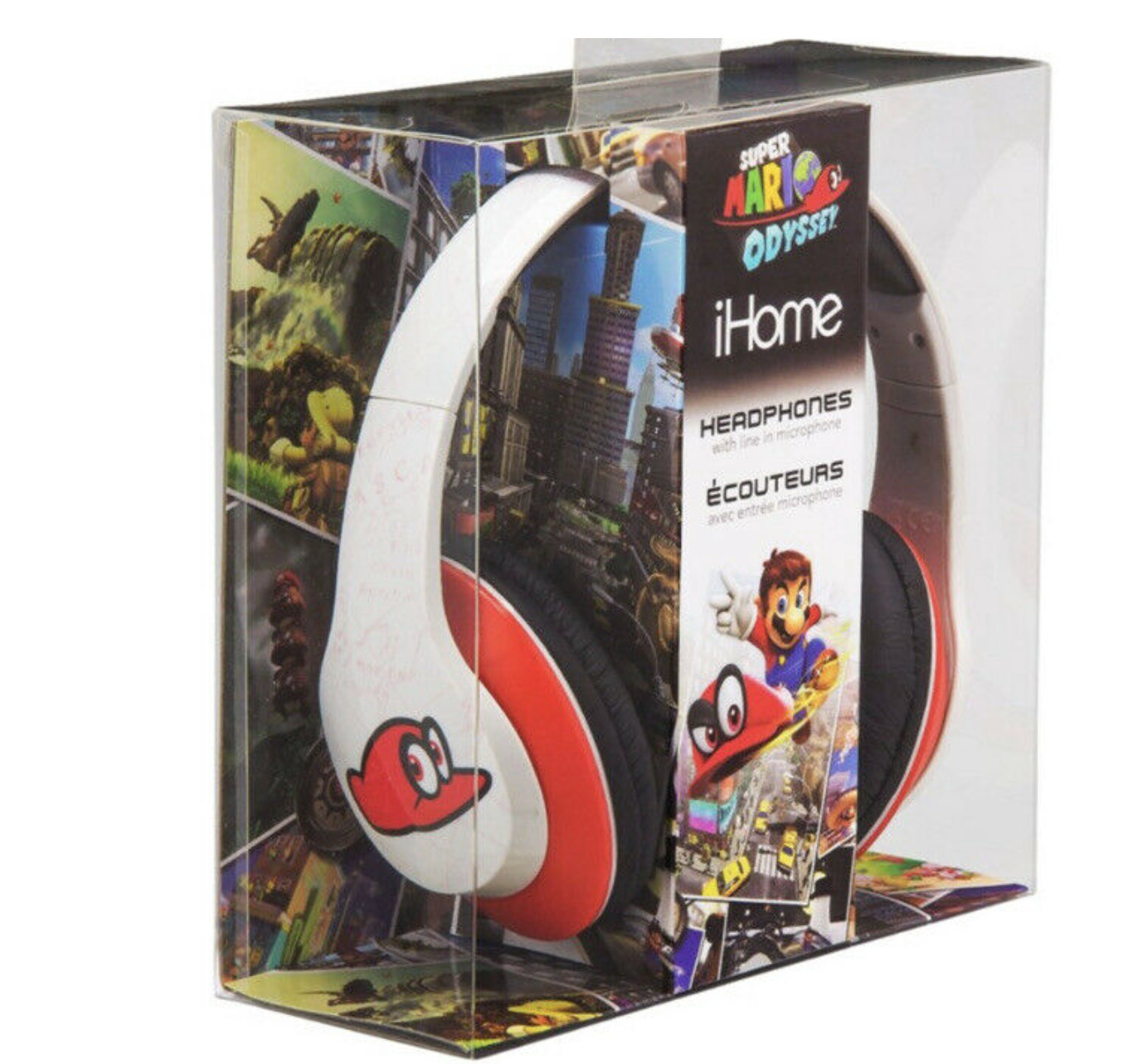 Super Mario Odyssey Hat Headphones Mic Remote New Nintendo eKIDS iHome NIB