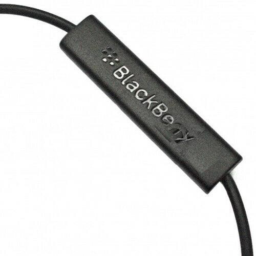 BlackBerry Earbuds WS-510 HDW-61938-001 Black Wired 3.5mm Right Angle Jack NEW