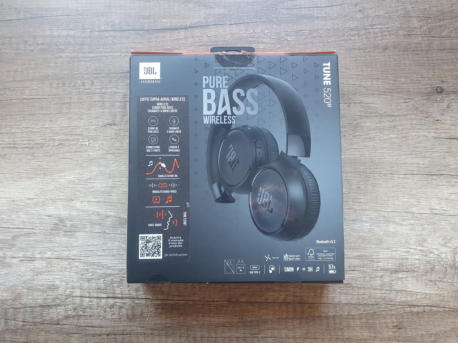 JBL TUNE 520BT Headphones Jack/Bluetooth