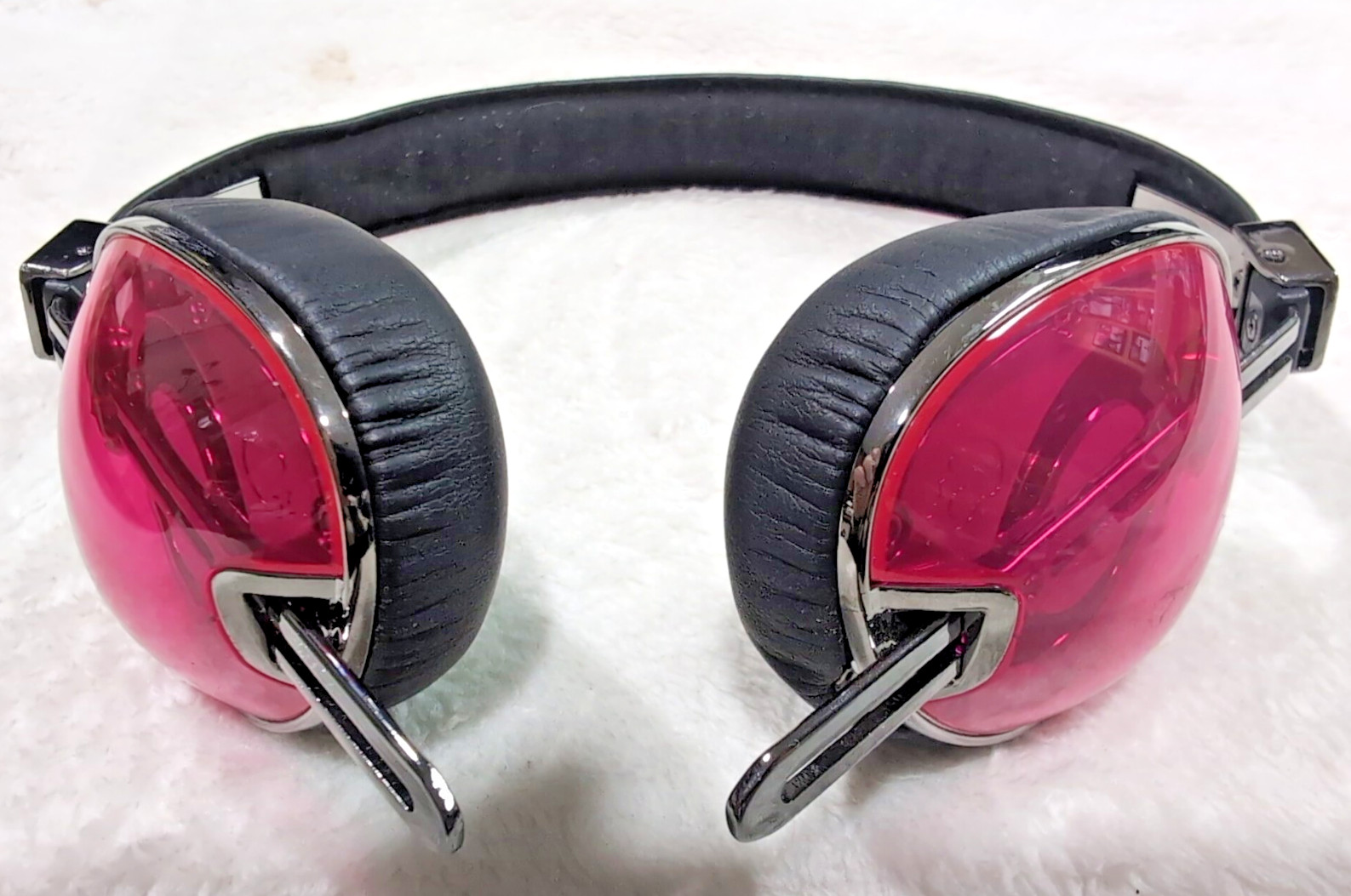 OPEN BOX – Skullcandy Navigator On-Ear Headset w/ Mic-PINK RUBY RED – S&H PAID