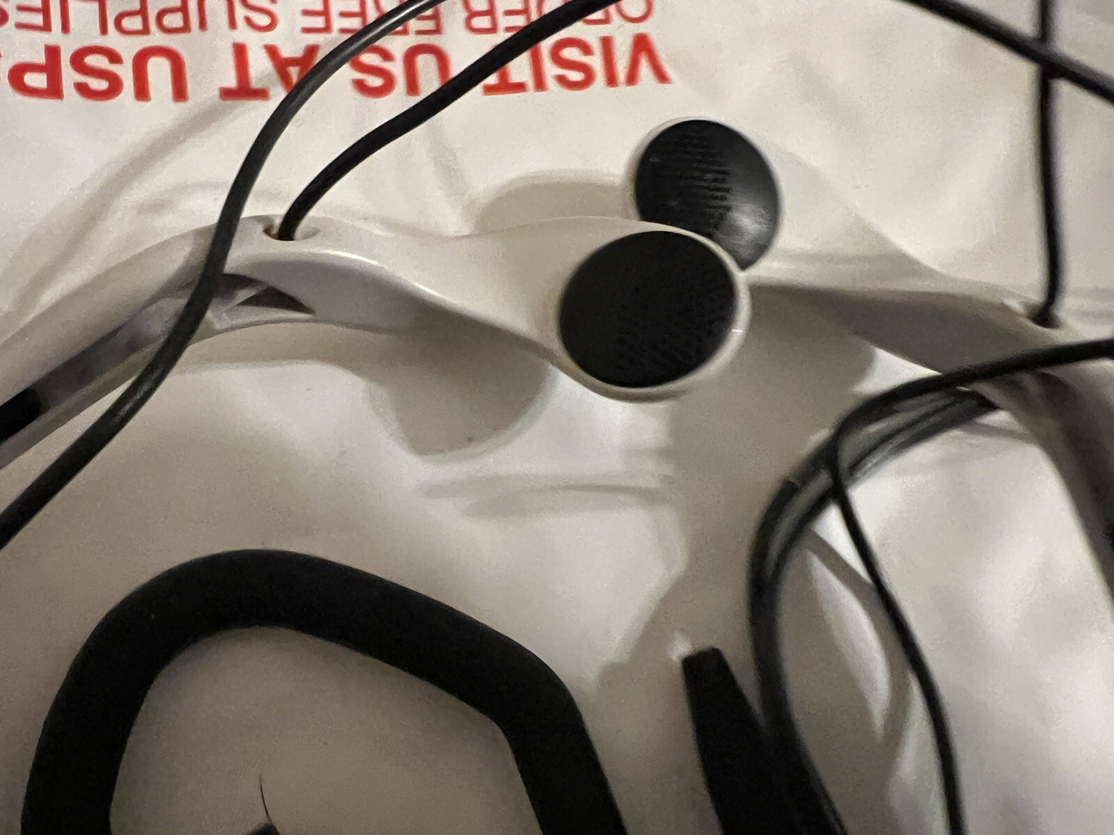 Sony Headphones MDR-W014 Lightweight Vertical ln Ear Headphones White Orange VTG