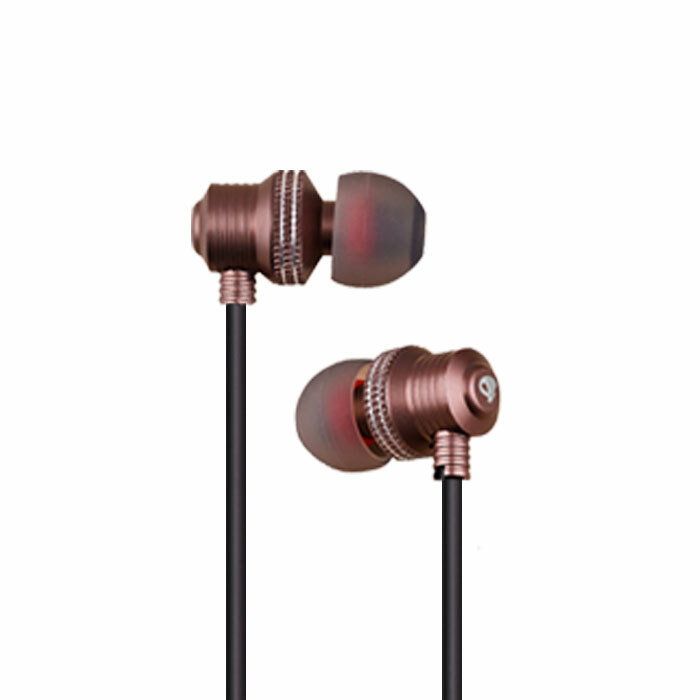 Spider USA Earbuds Amber Series Earphone MIC & Remote US Seller Brown SPEB105