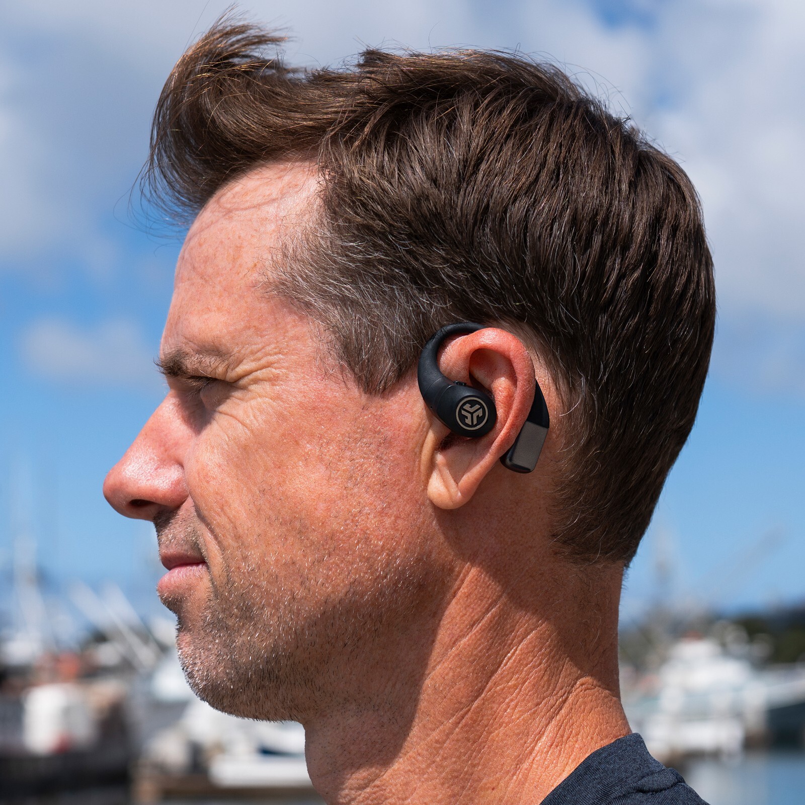 JLab Epic Open Sport Air Conduction Wireless Earbuds Black