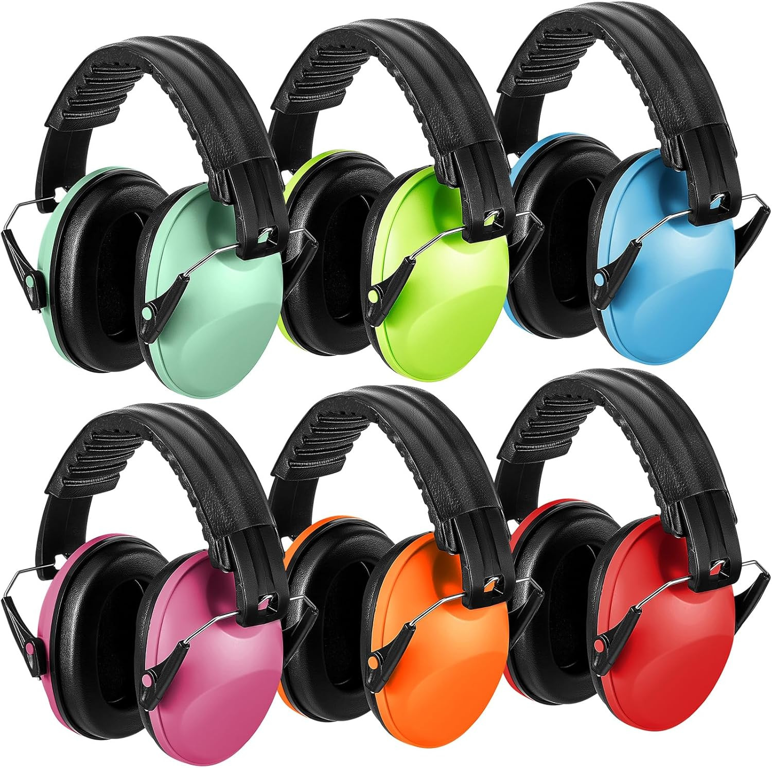 6 Pcs Noise Cancelling Headphones Kids Adult Ear Muffs Bulk, Ear Protection 27Db