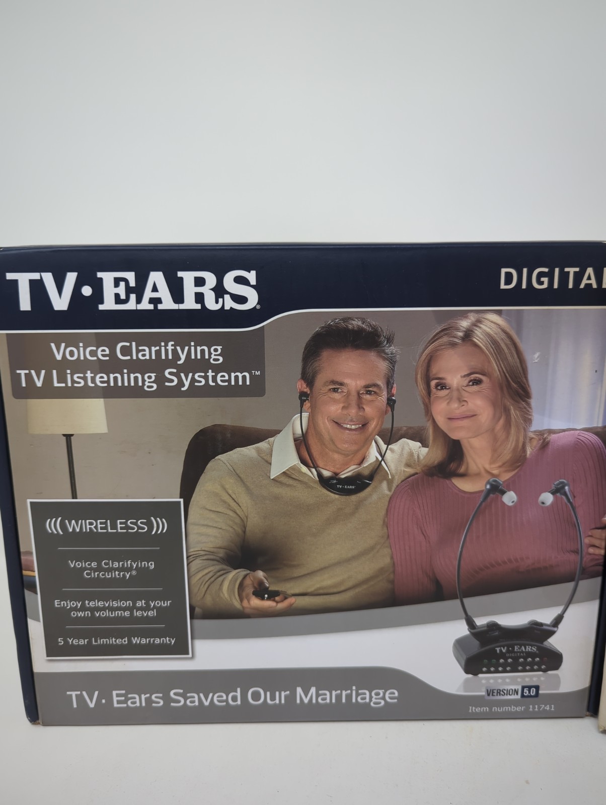 TV Ears Wireless Black Version 5.0 Item #11641 Voice Clarifying Listening
