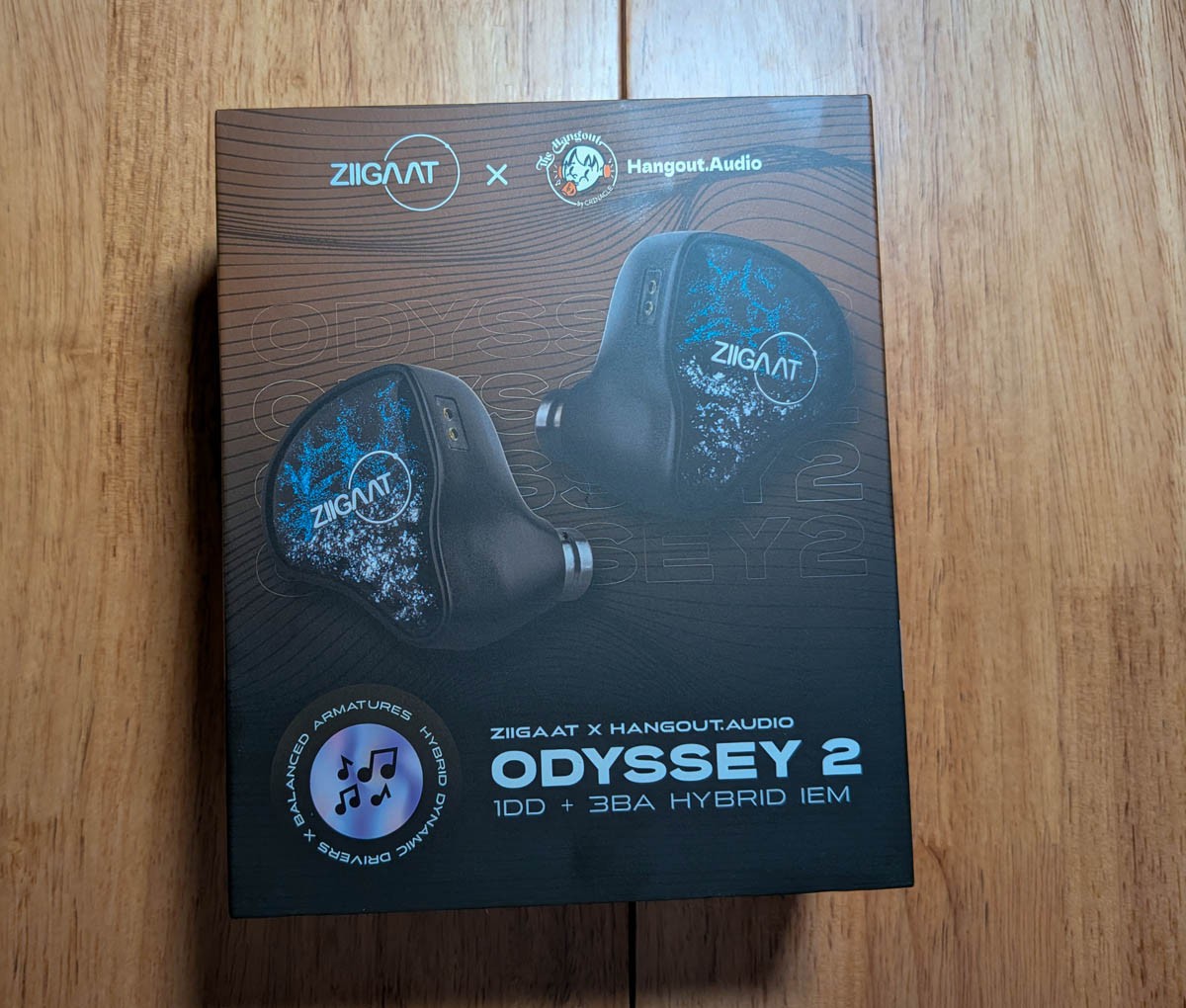 ZiiGaat x Hangout. Audio: Odyssey 2 in Ear Monitor, 1DD + 3BA Hybrid IEM