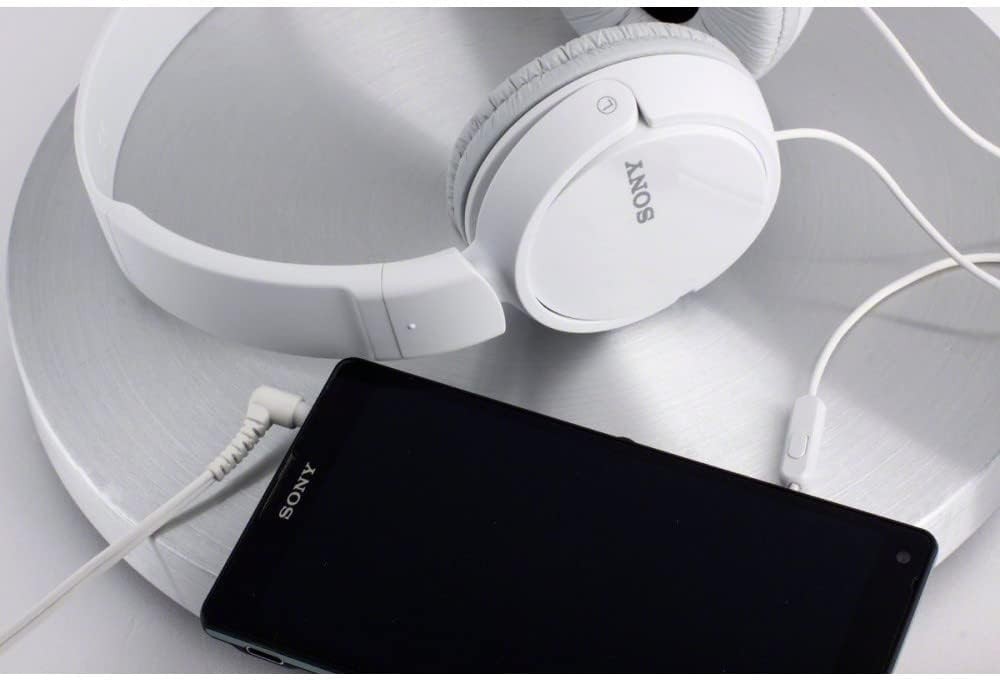 Sony MDR-ZX110 (On Ear) Deep Bass, Headband Headphones – White