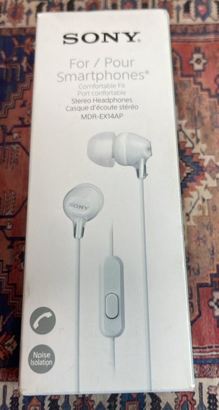 Sony MDR-EX14AP Earbud Headphones – White