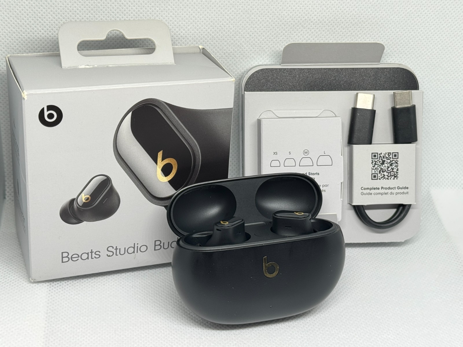 Beats Studio Buds Plus Black / Gold AUTHENTIC WORKS PERFECTLY MQLH3LL/A Buds+