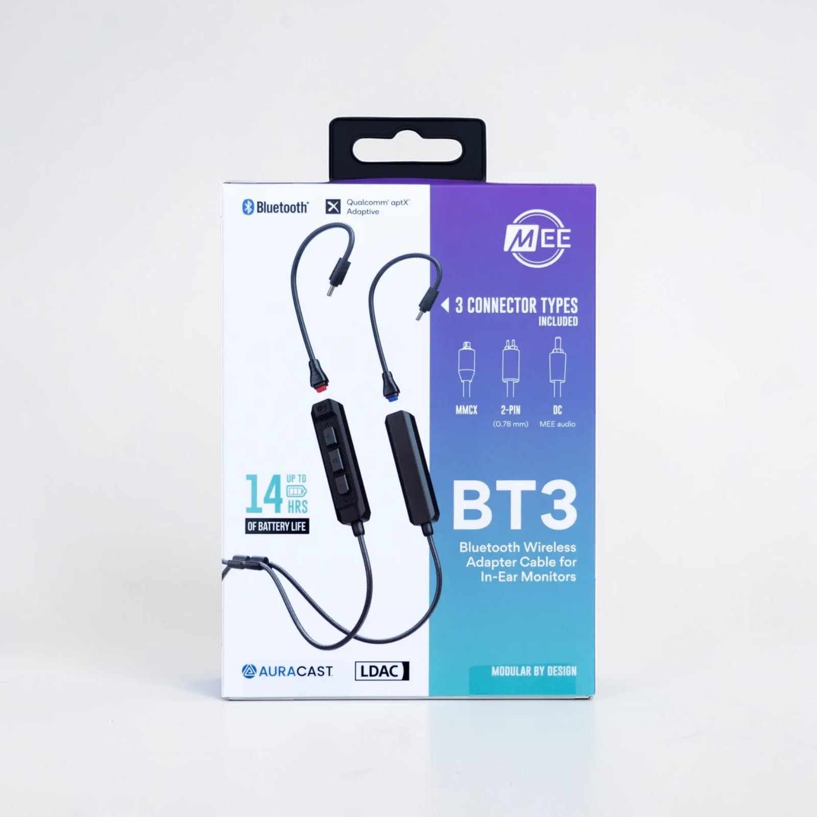 MEE audio BT3 Modular Wireless Bluetooth Cable LDAC MMCX 2-Pin DC Connectors