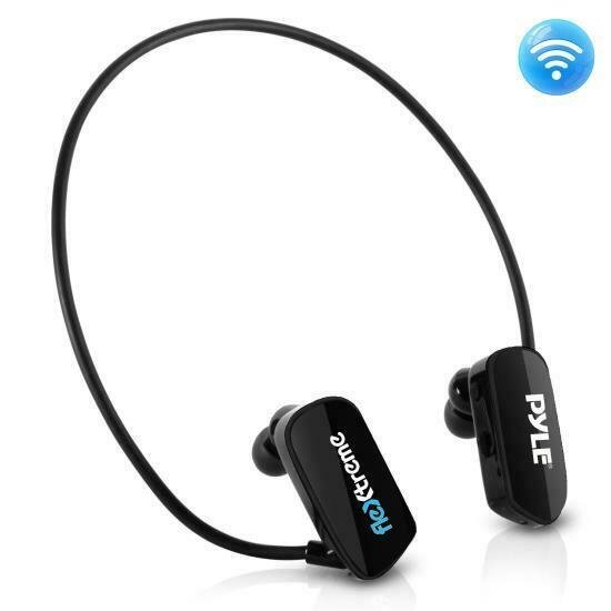 Pyle Bluetooth Waterproof Sports Wearable MP3 Headset Music Player 8GB PSWP28BK