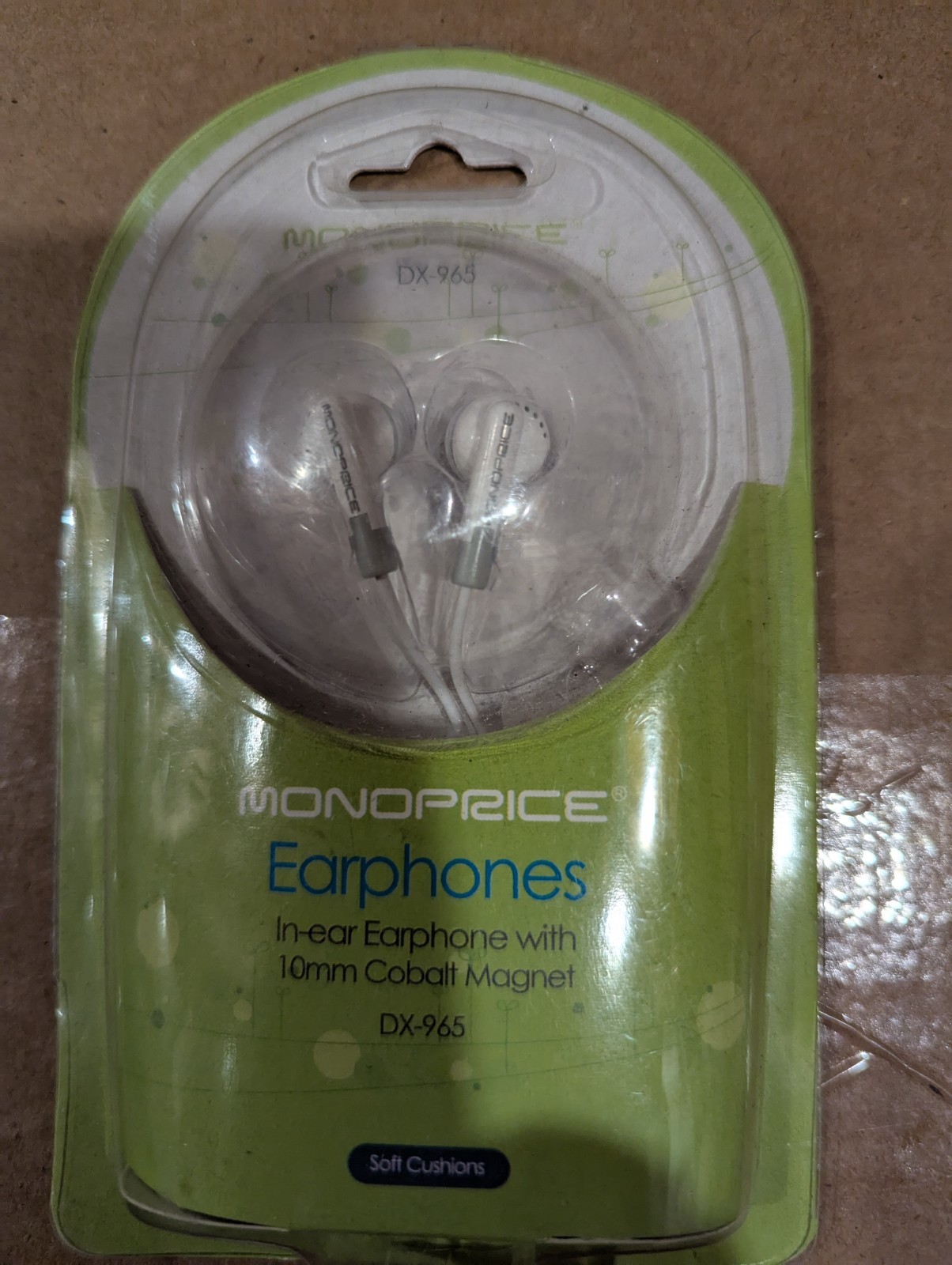 White 3.5mm stereo in-ear Earphones with 10mm cobalt magnet 6887