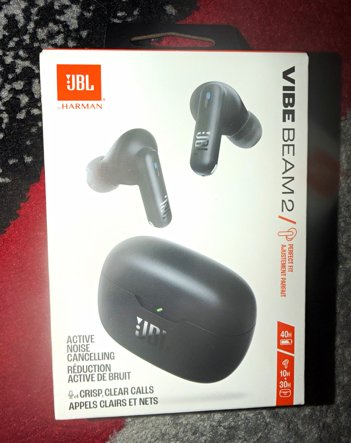 JBL Vibe Beam 2 True Wireless Earbuds ANC Bluetooth Multi-Point Touch Black
