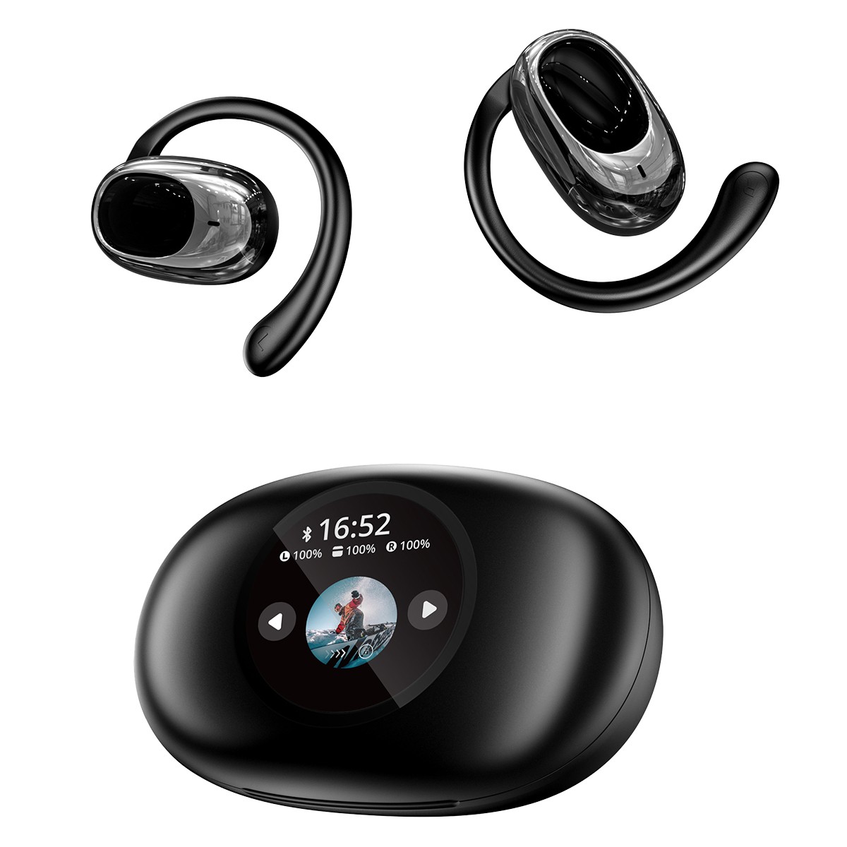 OWS LCD Bluetooth V5.4 Earbuds Wireless Headphones Earphone Touch For All Phone