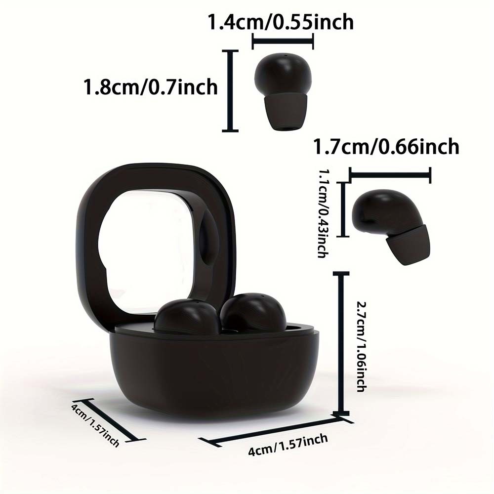 Soft-Touch Durable Waterproof Compact In-Ear Invisible Sleep Bluetooth Earphones