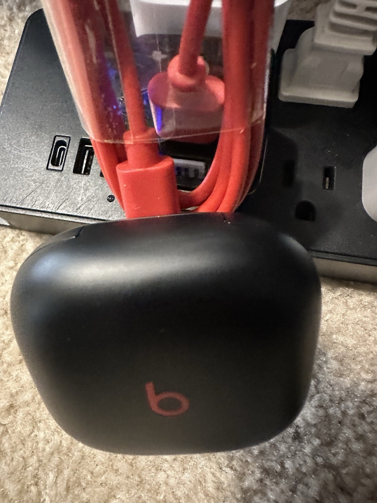 Genuine Beats by Dr. Dre Fit Pro Charging Case Replacement MK2F3LL/A Black +More