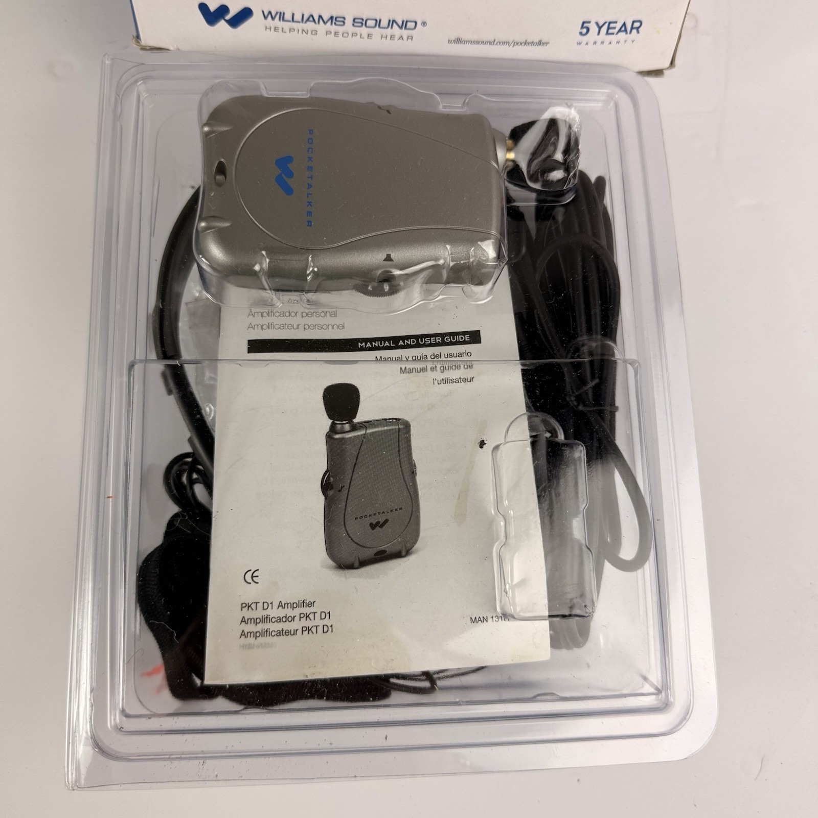 Williams Sound Pocketalker Ultra Personal Amplifier PKT D1 Bonus Pack Earphone