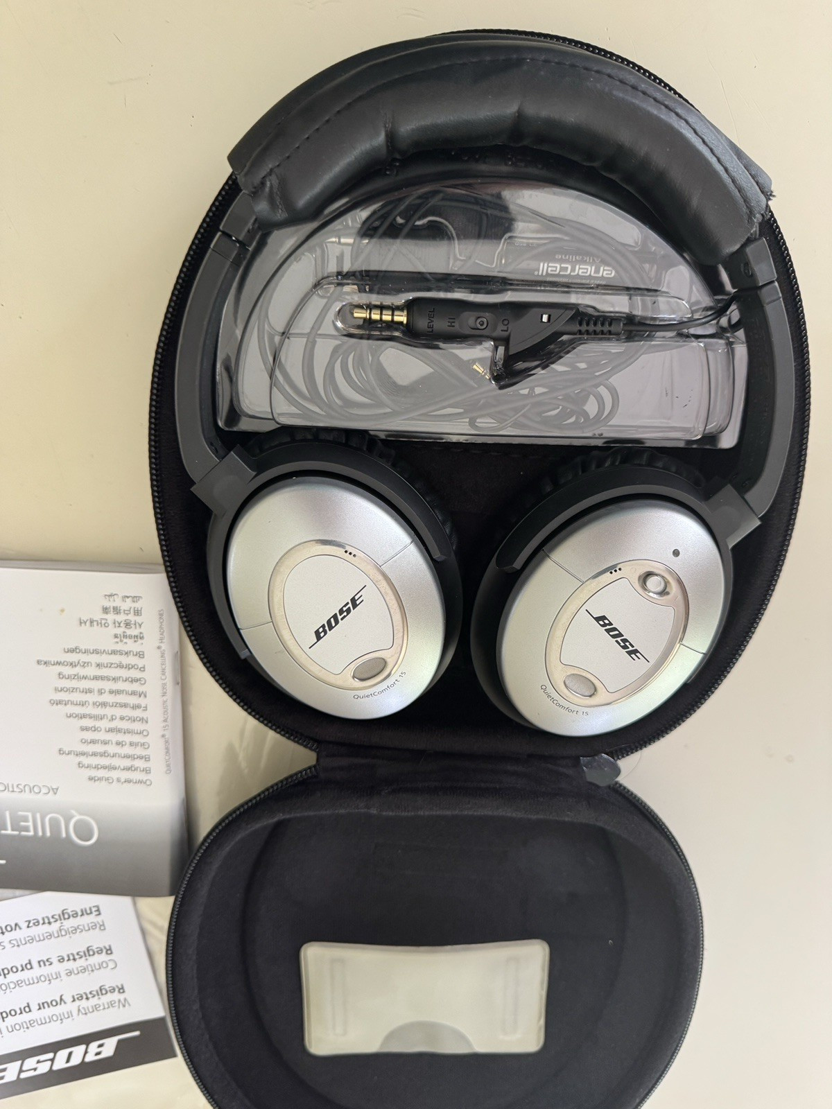 Bose QuietComfort 15 Qc15 Noise Cancelling Headphones EXCELLENT SHIPS SAME DAY