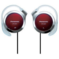 Panasonic Stereo Headphones Red RP-HZ47-R 9.9mm Thin and Lightweight Model