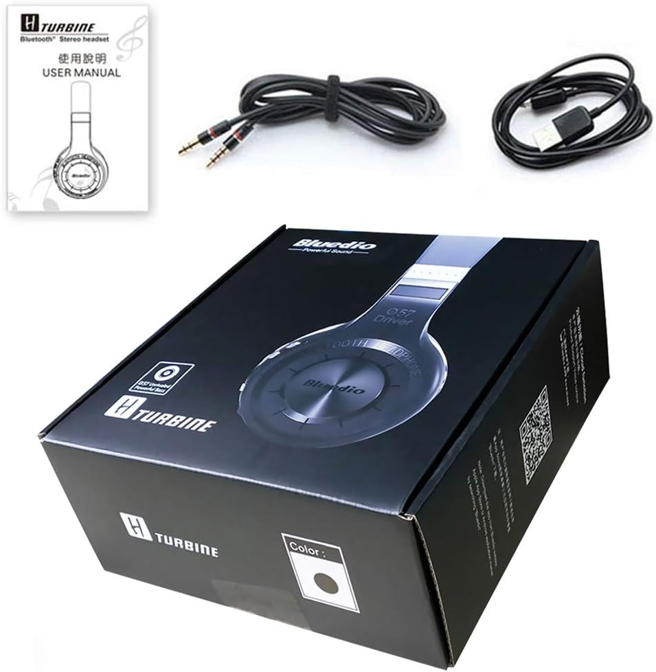 HT Turbine Wireless Bluetooth 4.1 Stereo Headphones, Black