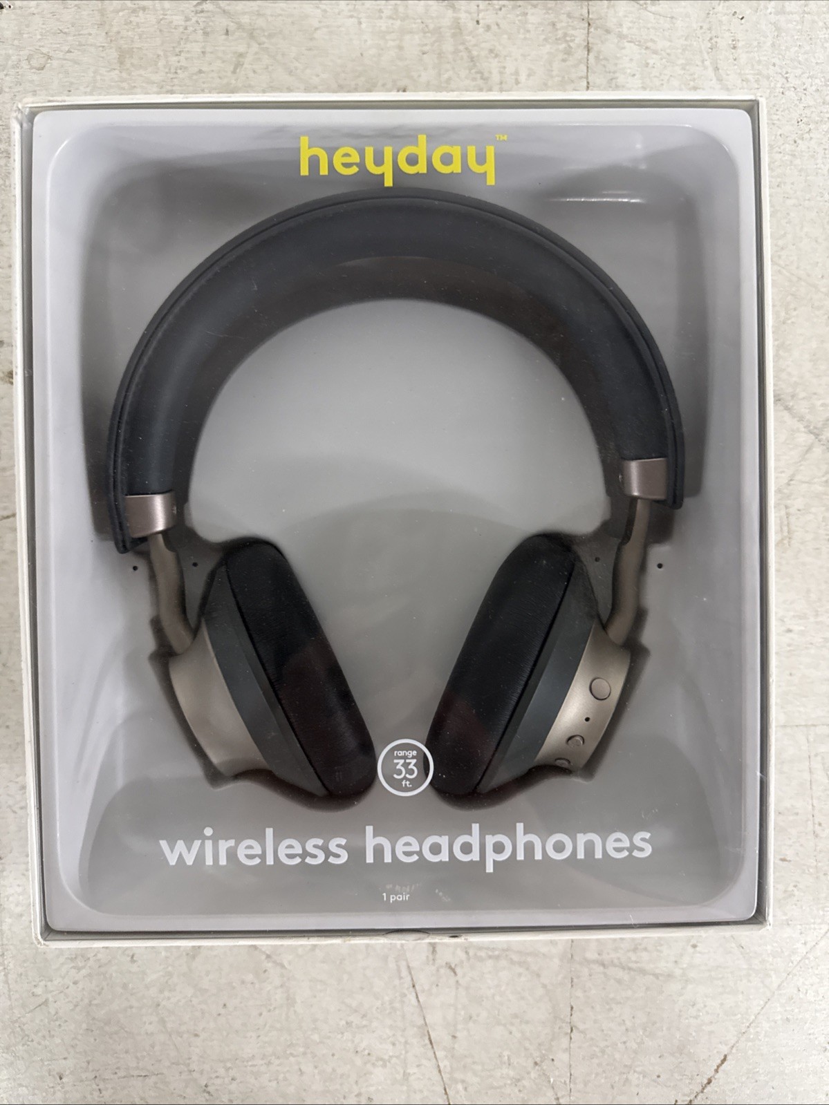 heyday™Active Noise Cancelling Bluetooth Wireless Over-Ear Headphones – Black