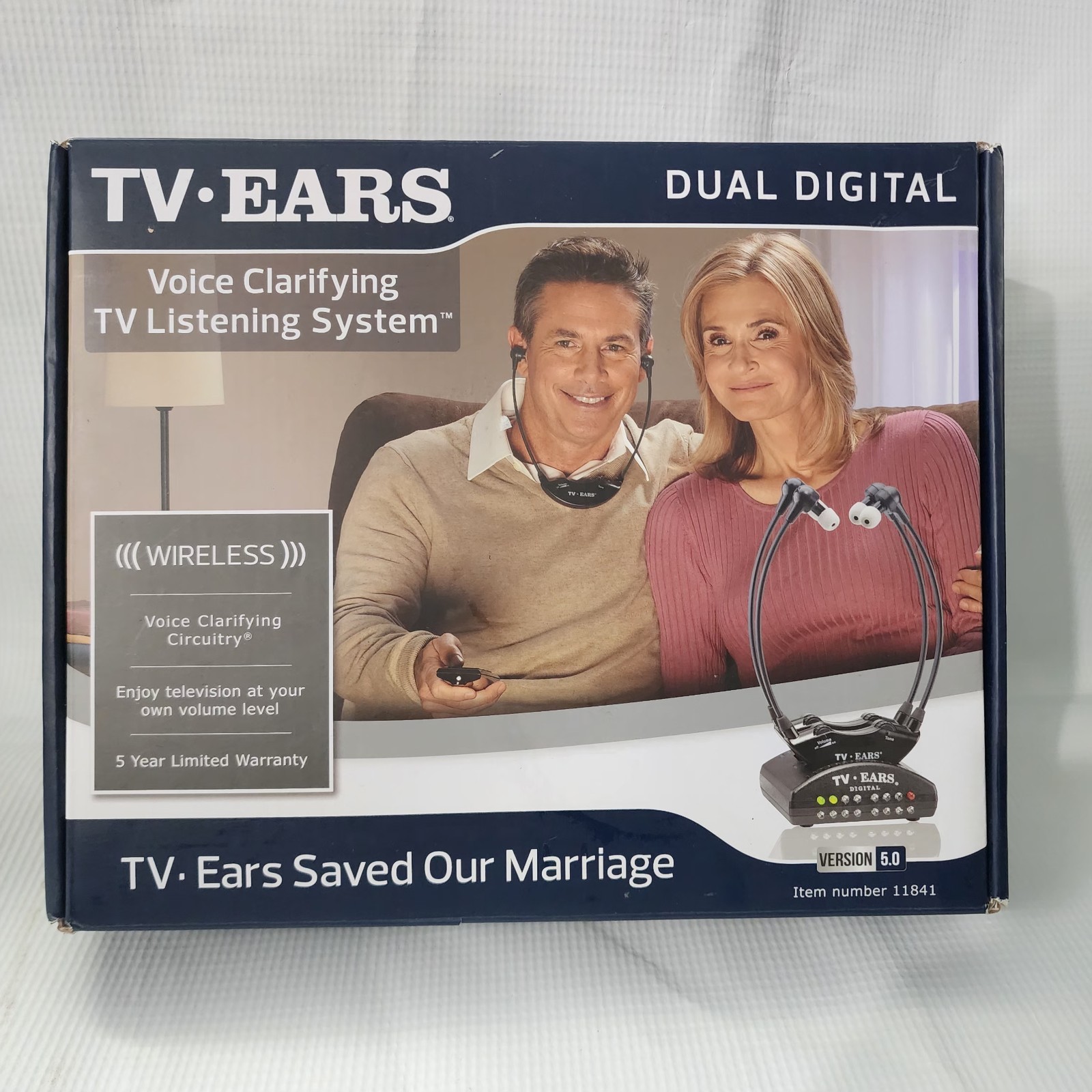 TV Ears 11841 Wireless Dual Digital Headphones – Black