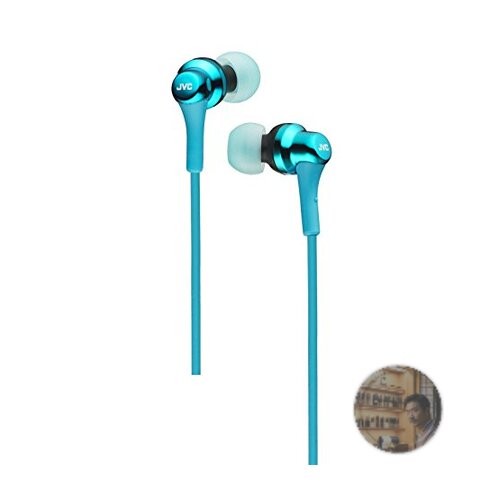 JVC Kenwood HA-FX26-Z Wired In-Ear Earphones Light Blue Neodymium Driver New
