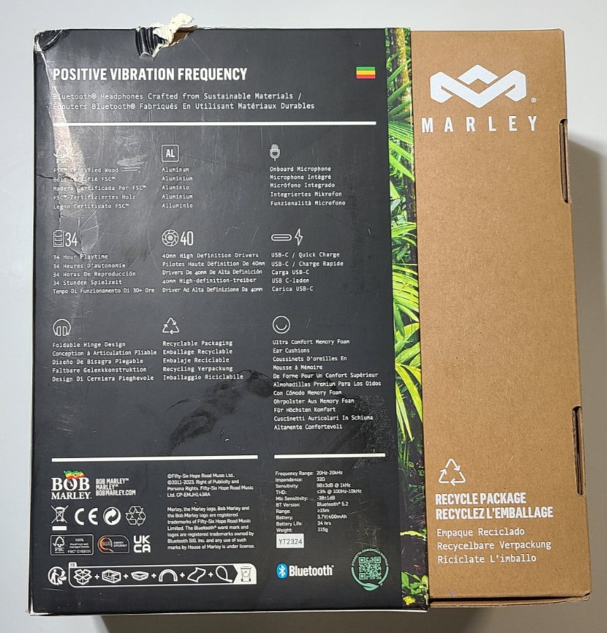 House of Marley (EM-JH143-RA) Positive Vibration Frequency Headphones