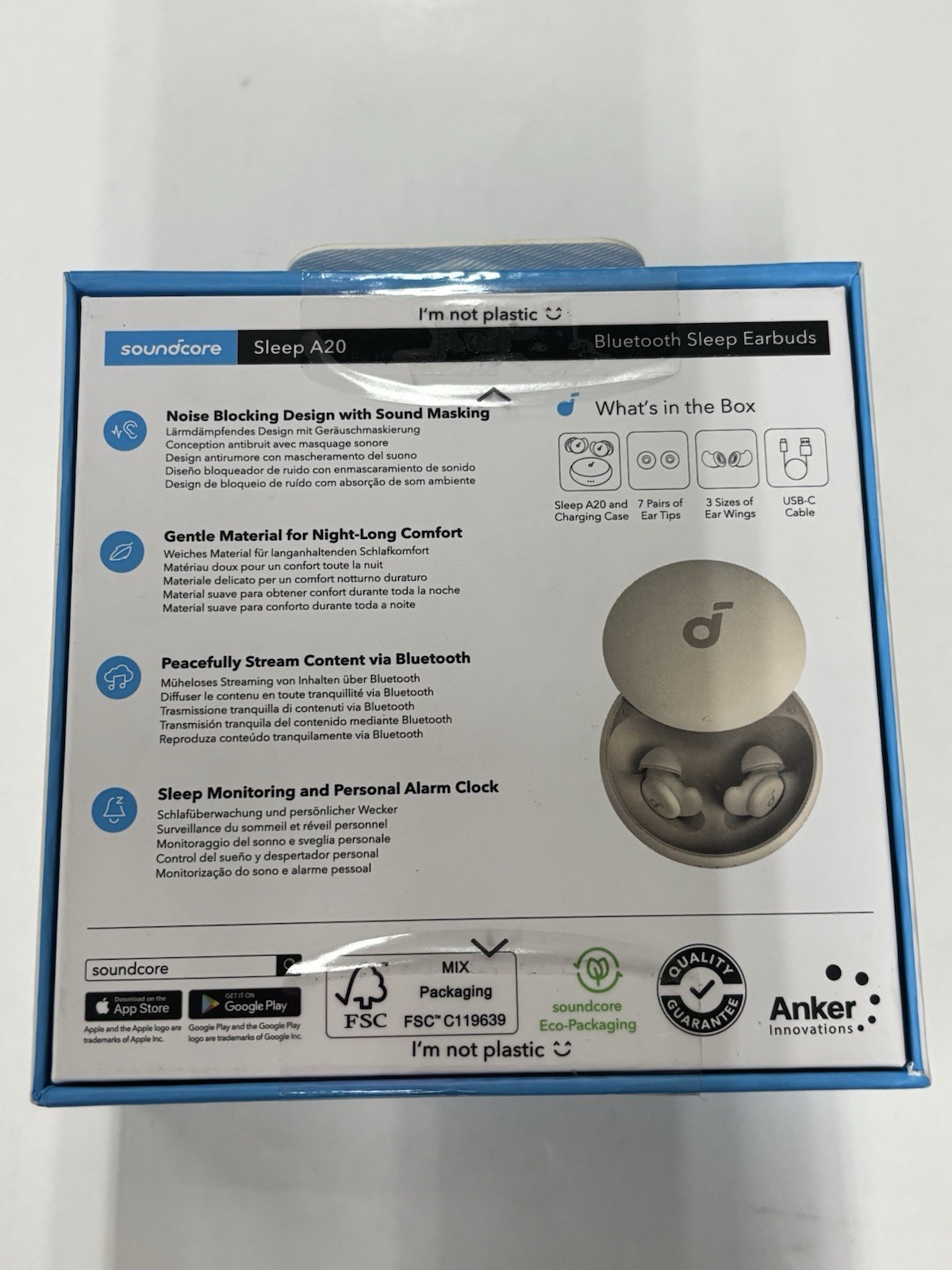 Soundcore by Anker Sleep A20 Bluetooth Noise Masking True Wireless Earbuds Beige