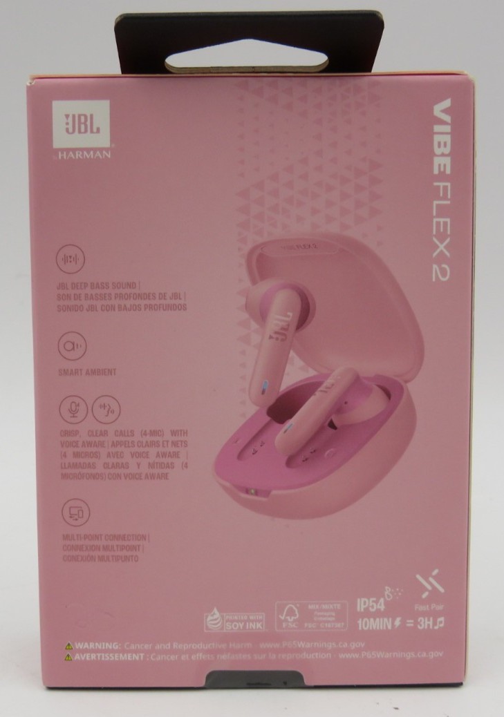 JBL Vibe Flex 2 True Wireless Smart Ambient Earbuds In Pink