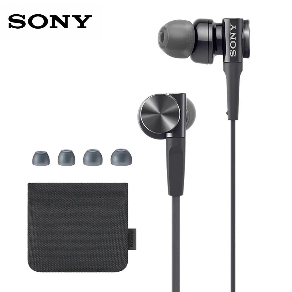 SONY MDR-XB75AP Bass Booster In-Ear Headphones with In-Line Mic-Black