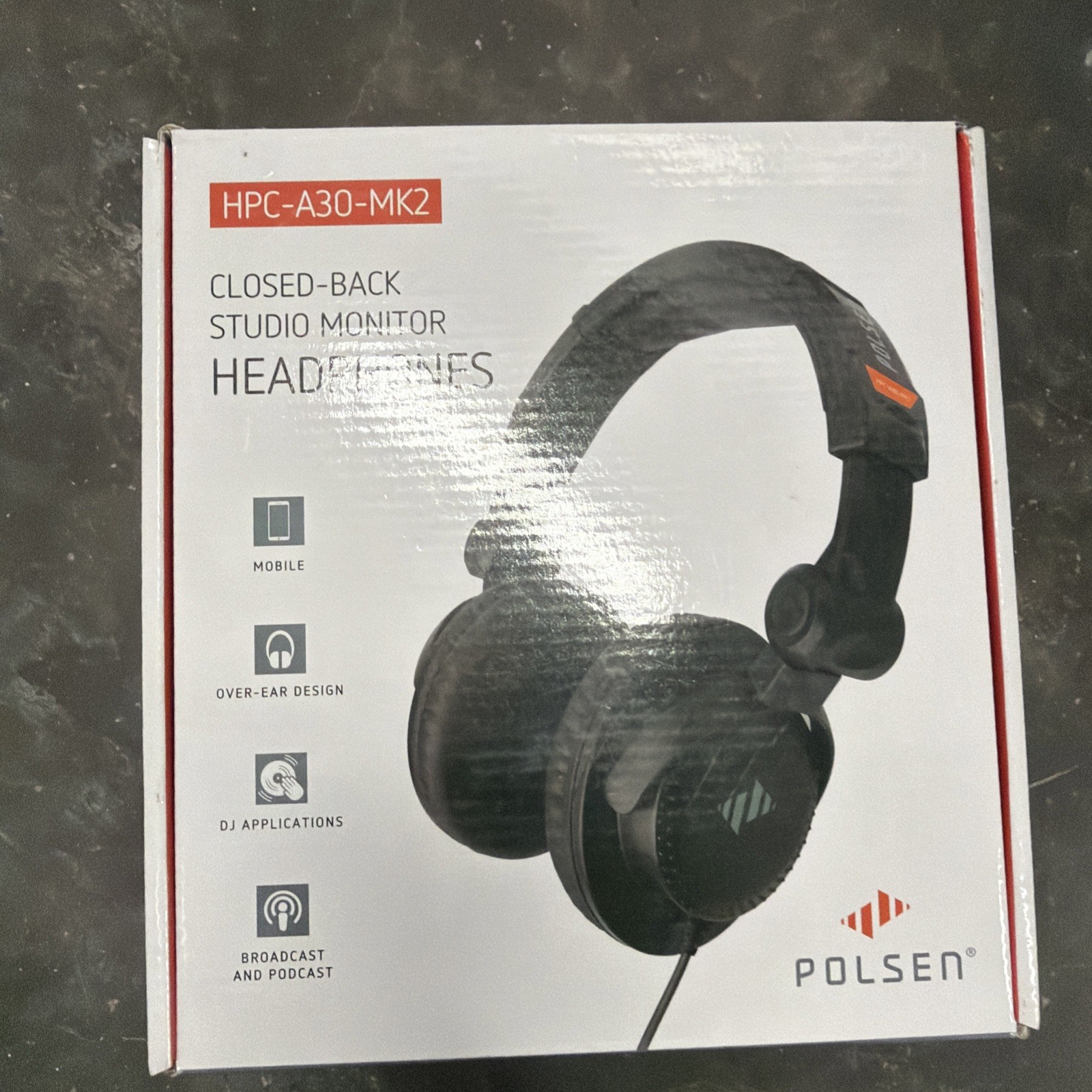 Polsen – HPC-A30-MK2 – Closed-Back Studio Monitor Headphones – Black new