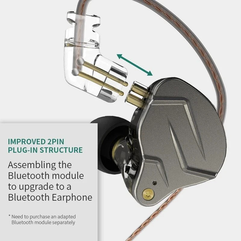 NEW KZ ZS10 PRO 10 Hybrid Technology Headphones Hifi Noise Cancelling Earphones.