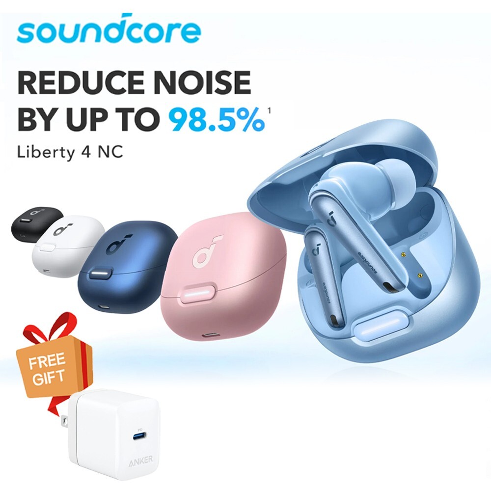 Soundcore Liberty 4 NC Wireless Noise Cancelling Earbuds 98.5% Noise Reduction