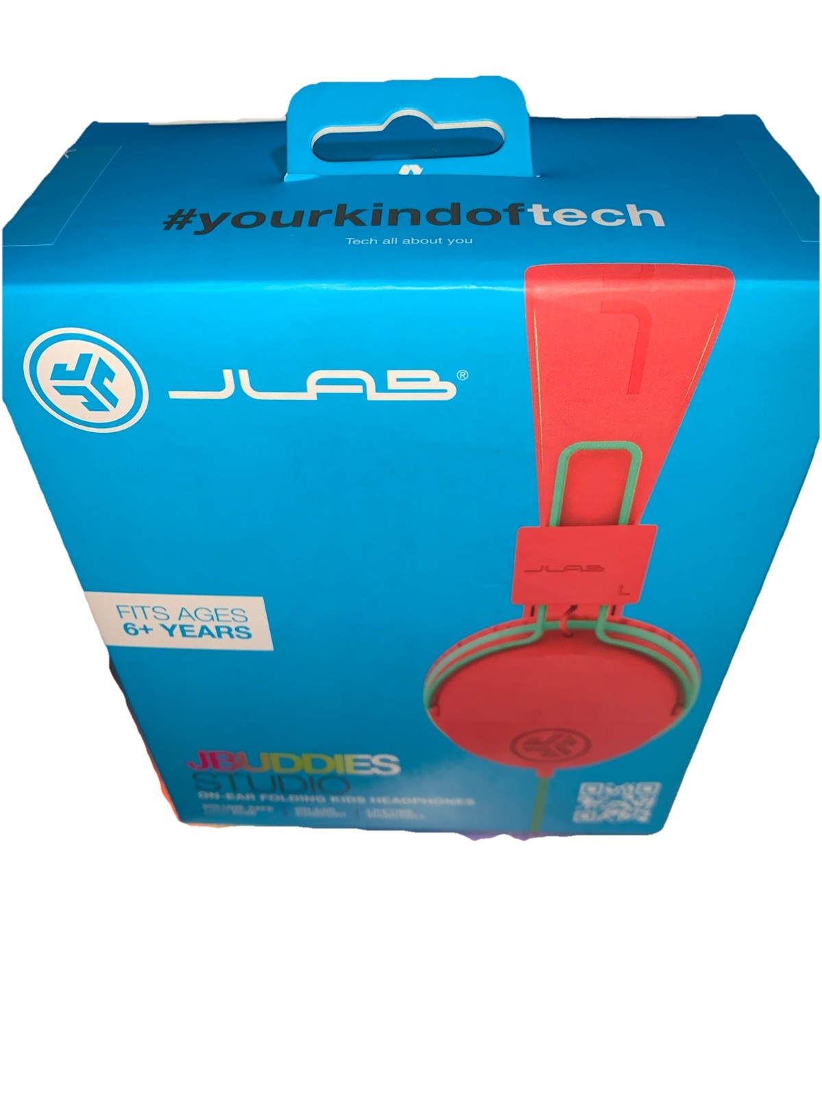 JLab JBuddies Studio Wired Headphones – Orange/ Green