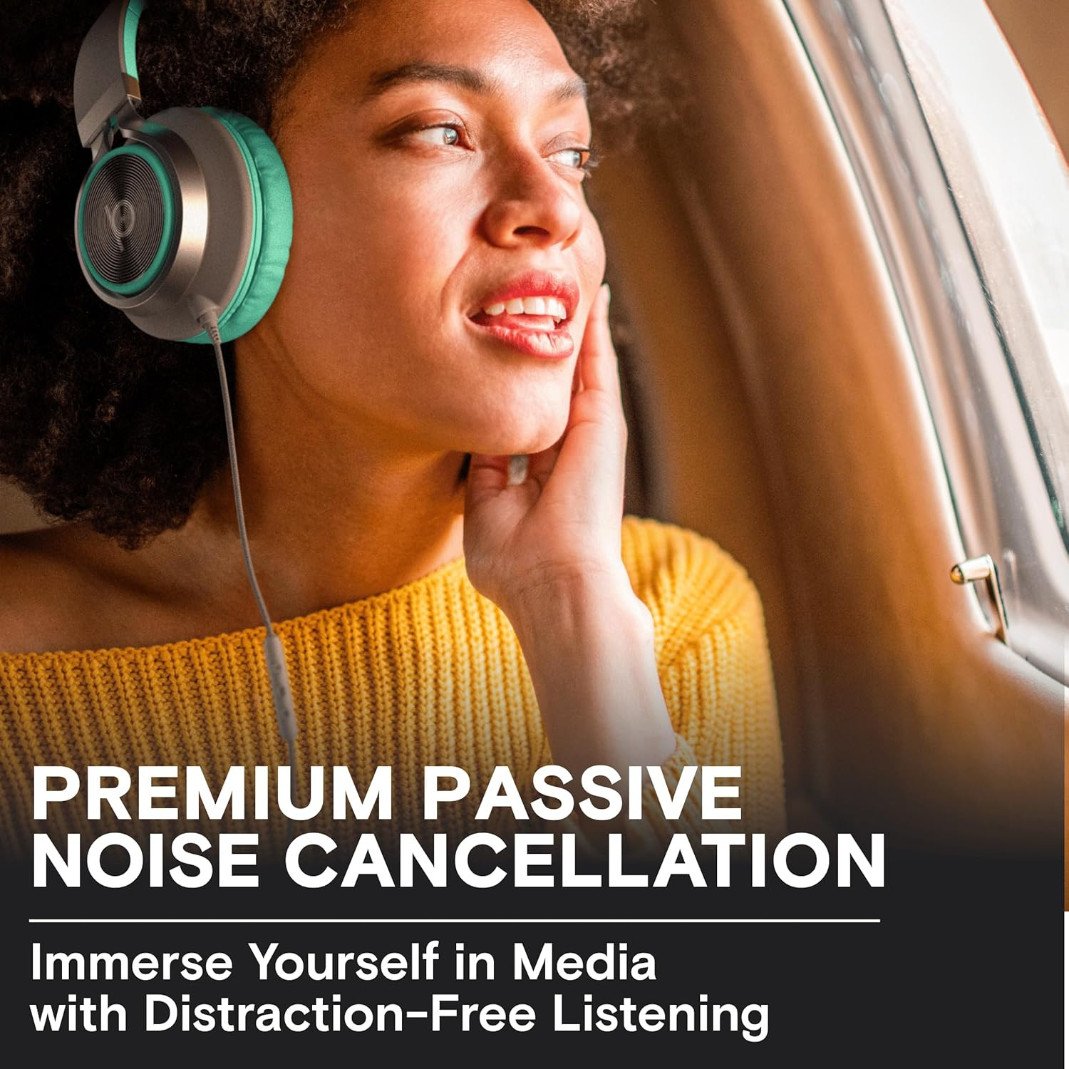 CL750 Wired Headphones with Mic & Volume Control — Noise Isolating On-Ear Headph