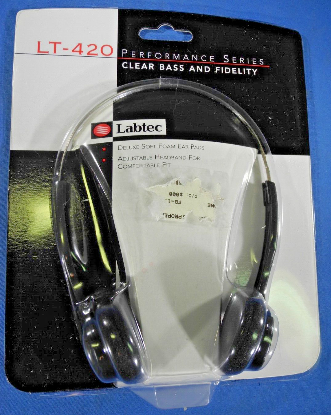 Labtec LT-420 – wired adjustable headphones Deluxe Soft Foam Ear Pads (Free Ship