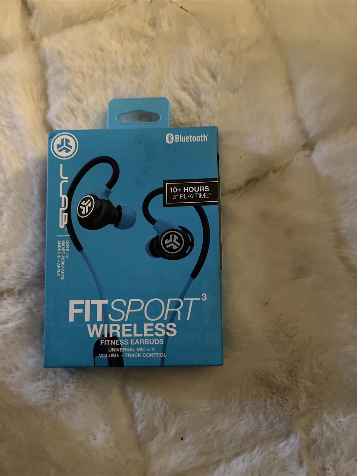 JLab Fit Sport3 Wireless Fitness Earbud Headphones Black Blue 90