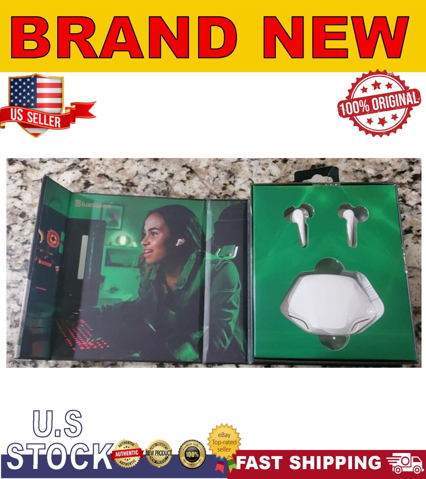 BLUESTONE Viper LED True Wireless Gaming Earbuds w/ Quick Response NEW