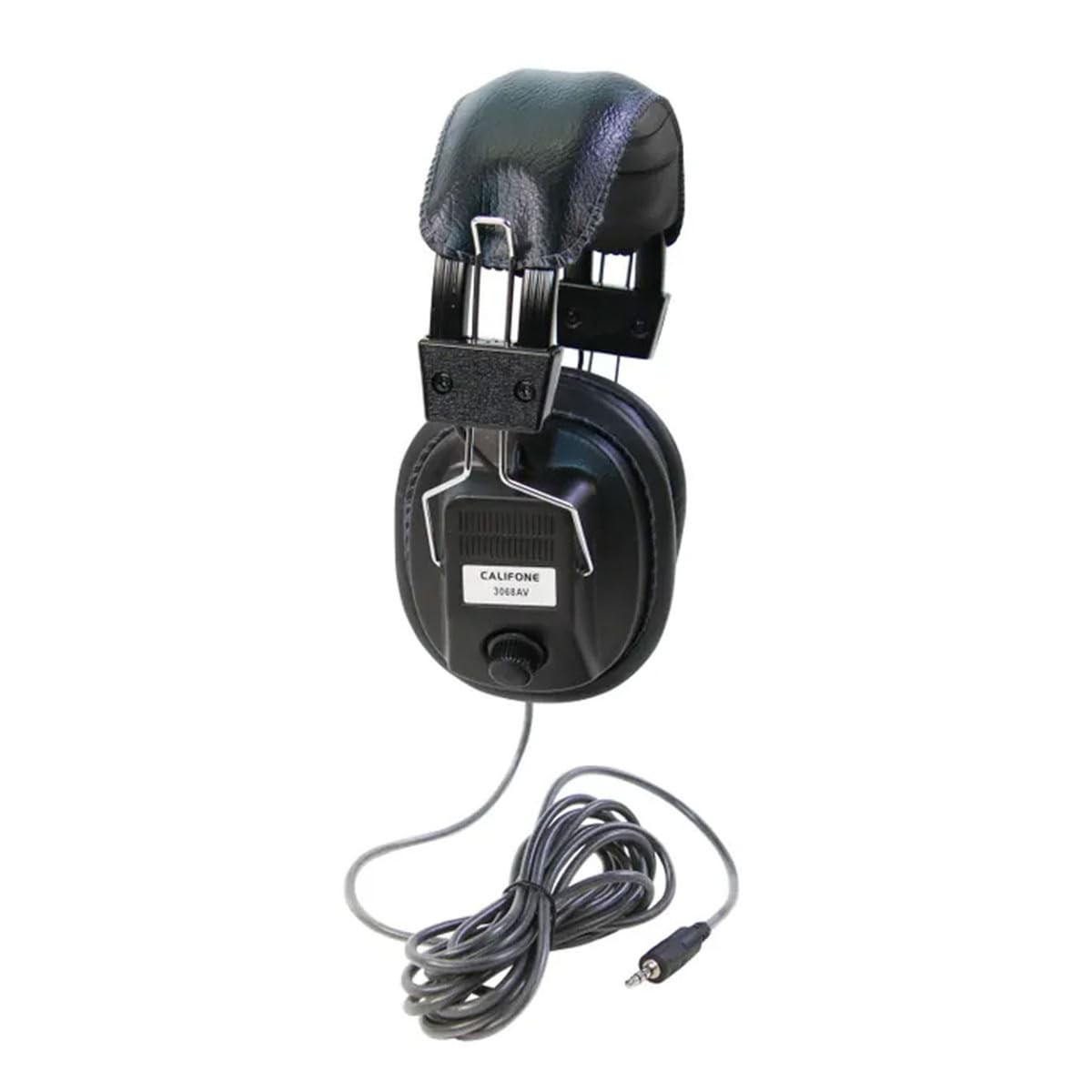 Black Over Ear Headphones Noise Reducing Volume Control Coiled 10ft Cord