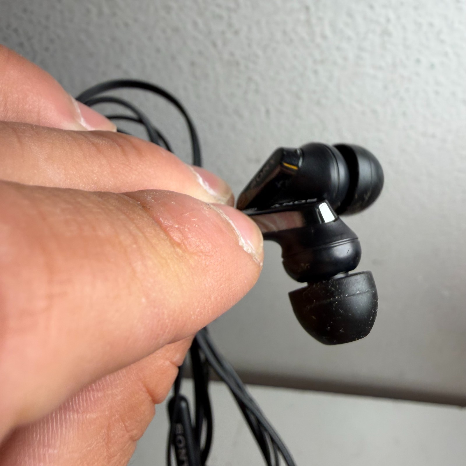 Sony MDR-EX38 Black 3.5mm Jack 16 Ohm Stereo Lightweight Wired Earbud Headphones