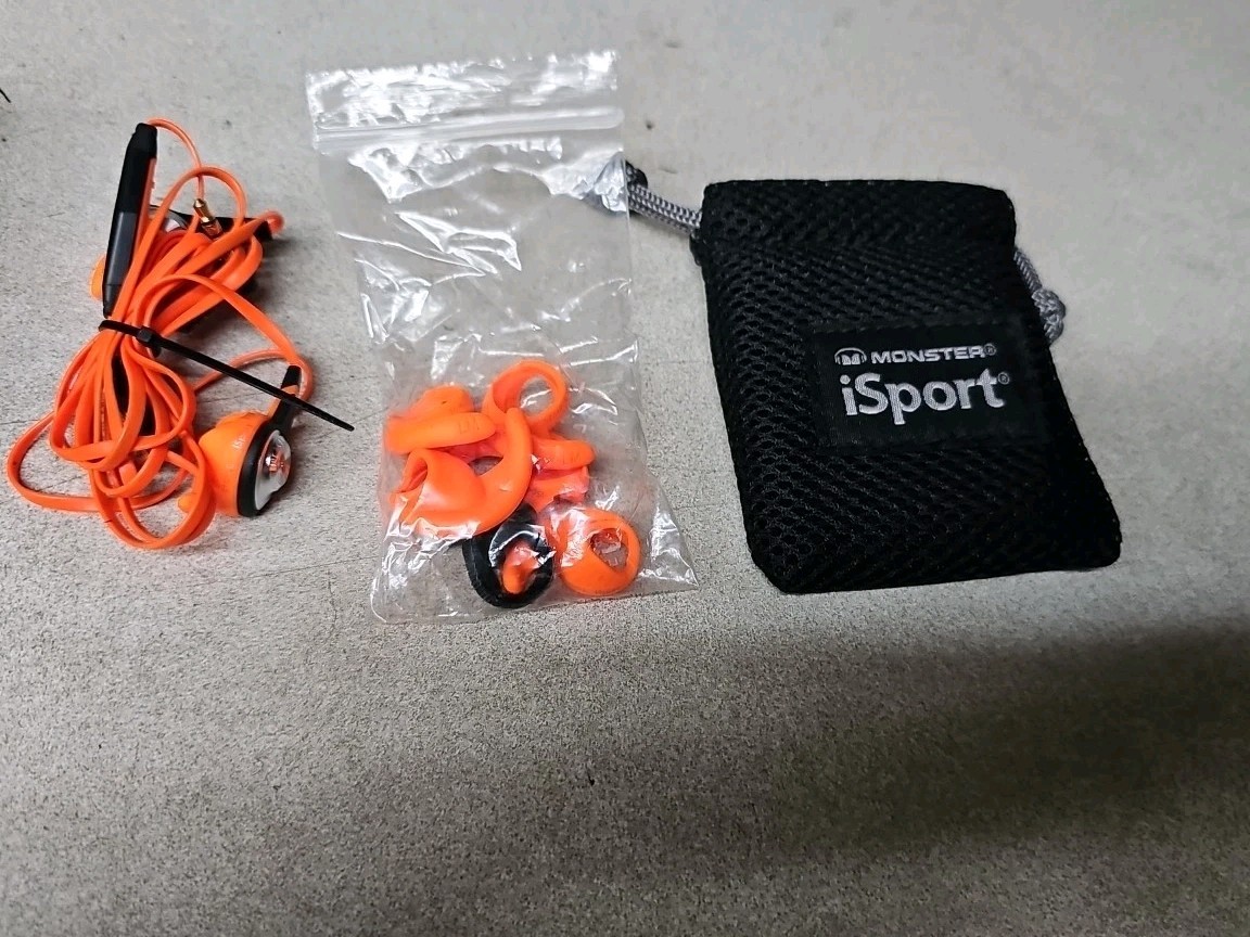 Monster iSport Strive In-Ear Only Headphones – Orange ~