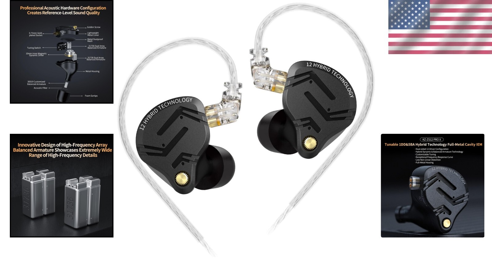 1DD 5BA Hybrid IEM with 40-40000Hz Response – Ideal for Audio Professionals
