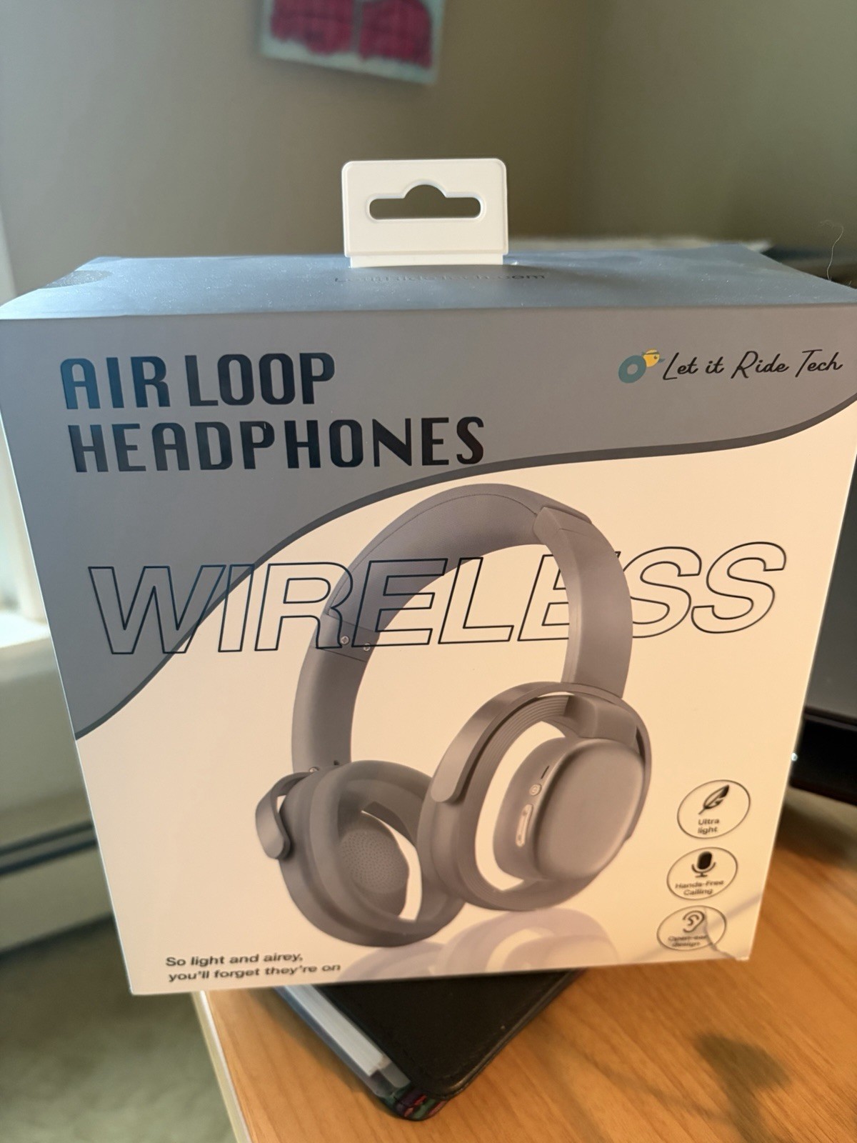 Let It Ride Tech Airloop Bluetooth Wireless Open-Ear Headphones Black/Silver