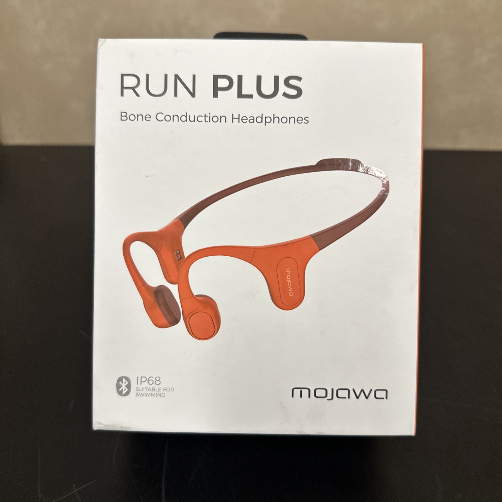 Mojawa Run Plus Bone Conduction Headphones Orange Bluetooth IP68 – No Charger