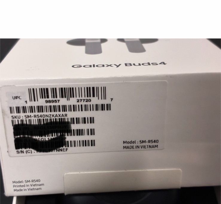 Original Samsung Galaxy Buds4 SM-R540N Earbuds – White- Left Side (L)