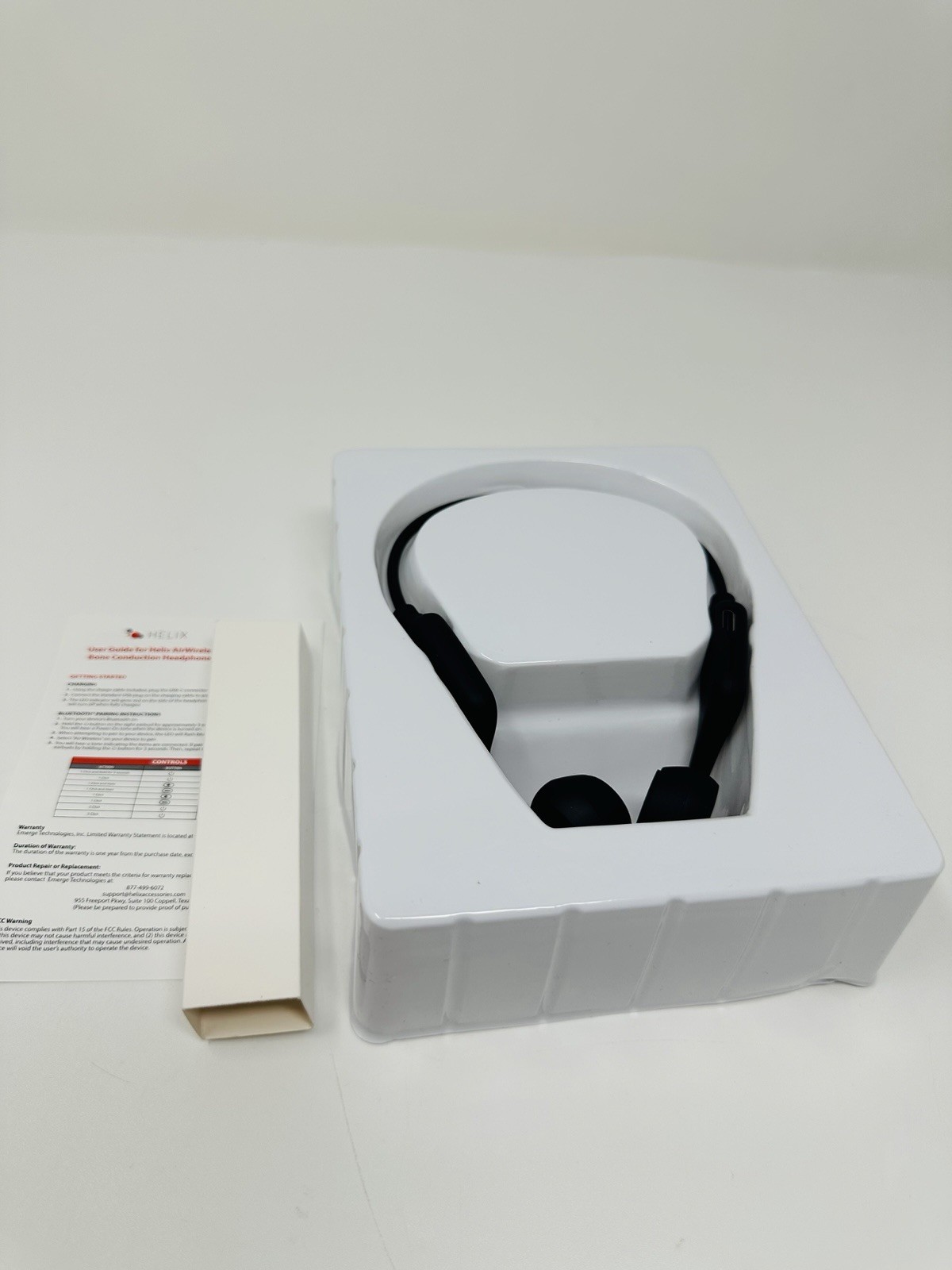 Helix VibeWireless Proseries Bone Conduction Wireless Headphones Black IPX7 Mic