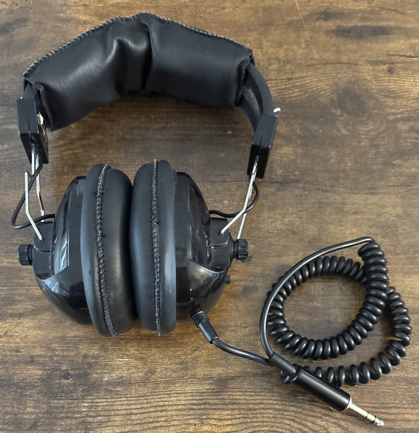 Vintage Vanco HF-24 Black Deluxe Stereo Headset – Padded Headphones 8ohm